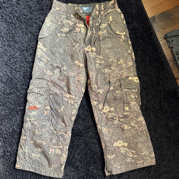 Old Navy Kids Patterned Snow Pants - Brown and Tan - Picture 1 of 3